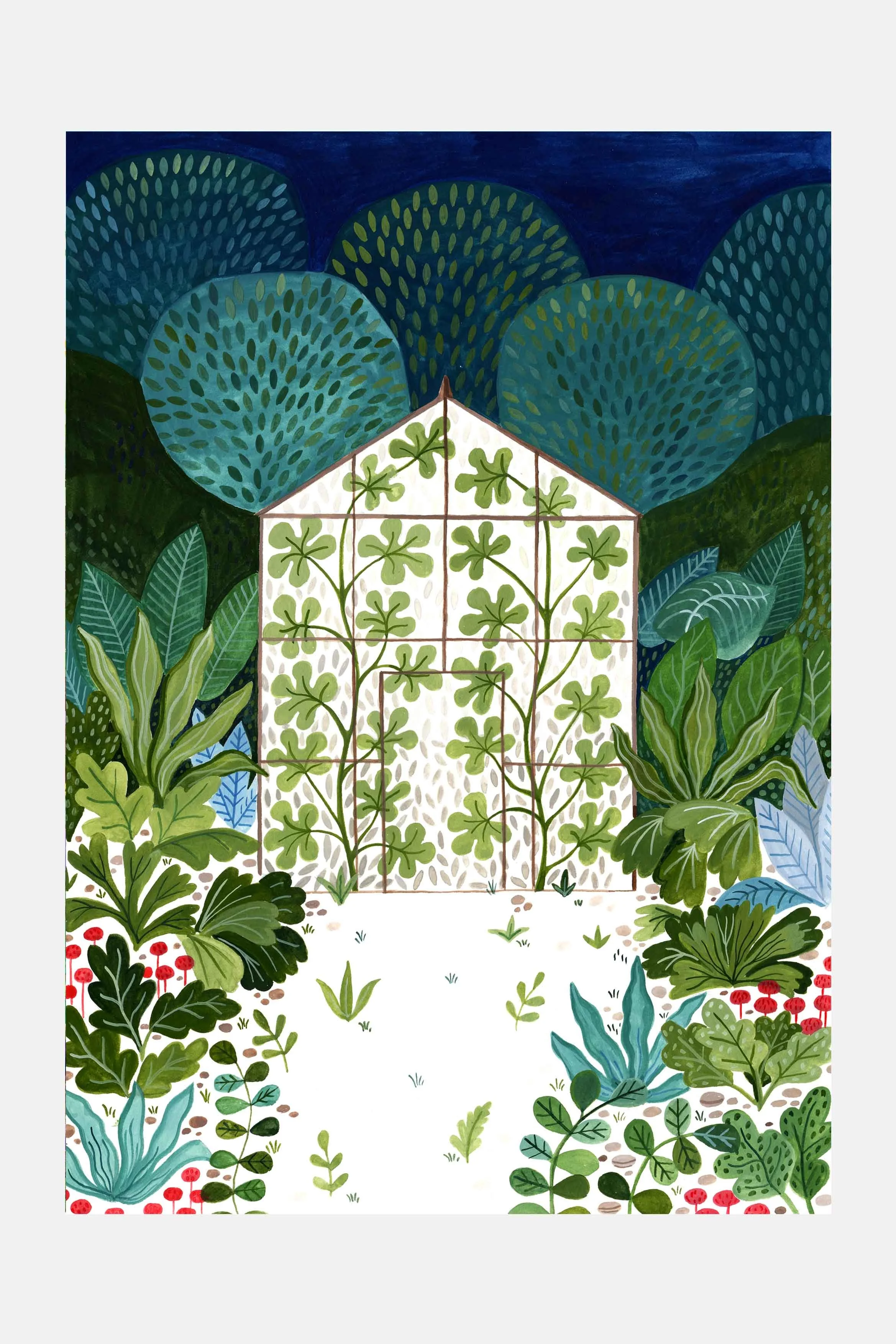 Greenhouse Art Print — Bex Parkin - Contemporary Wildlife Artist